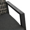 Outsunny 4-Piece Patio Sofa Set Outdoor Wicker Patio Conversation Sets with Removable Cushion and Coffee Table for Balcony, Backyard Black and Grey
