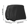 The Perfect Part - Waterproof Golf Cart Cover Zipper 4 Passenger EZ GO Club Car Yamaha Elastic Hem