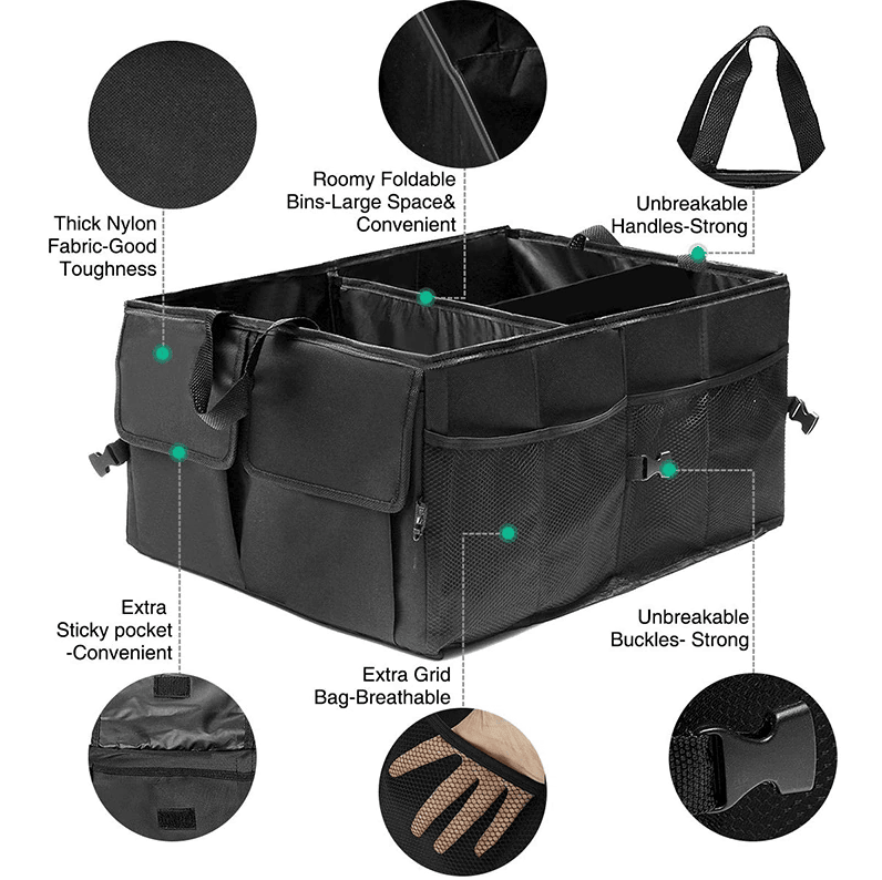 The Perfect Part - Trunk Cargo Organizer Folding Storage Collapse Bag Bin For Car Truck SUV 40L US