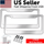 The Perfect Part - 2PCS Chrome Stainless Steel Metal License Plate Frame Tag Cover With Screw Caps