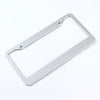 The Perfect Part - 2PCS Chrome Stainless Steel Metal License Plate Frame Tag Cover With Screw Caps