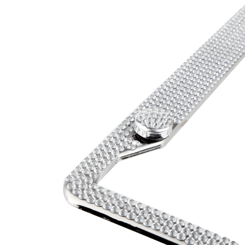 The Perfect Part - 2PCS Bling License Plate Frame Glitter Crystal Sparkling Rhinestone Diamond Caps