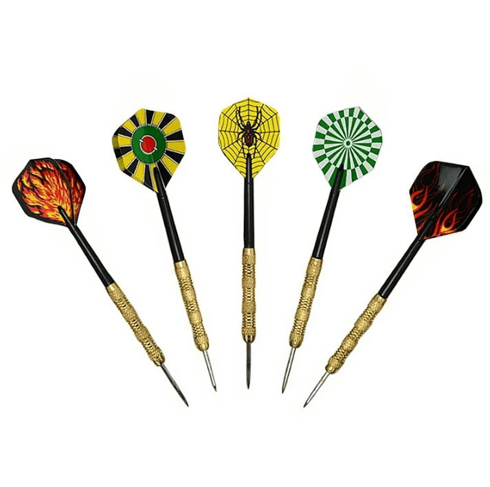 The Perfect Part - 5 Sets (15Pcs) Steel Tip Professional Darts Set Darts Slim Barrel Dart Flights