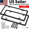The Perfect Part - 2x High Quality Stainless Steel Metal License Plate Frame Tag Cover Black New US
