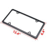 The Perfect Part - 2x High Quality Stainless Steel Metal License Plate Frame Tag Cover Black New US