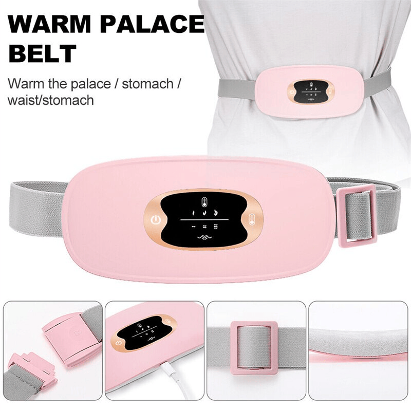 The Perfect Part - Electric Heating Menstrual Vibration Pad Belt For Period Pain Relief Cramps US
