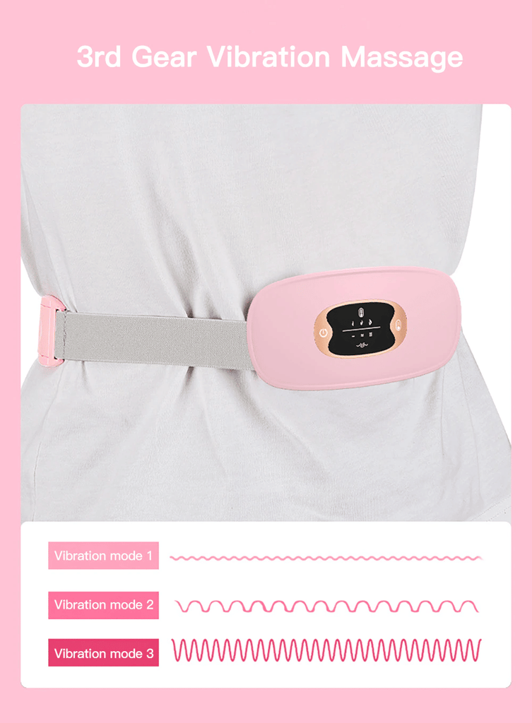 The Perfect Part - Electric Heating Menstrual Vibration Pad Belt For Period Pain Relief Cramps US