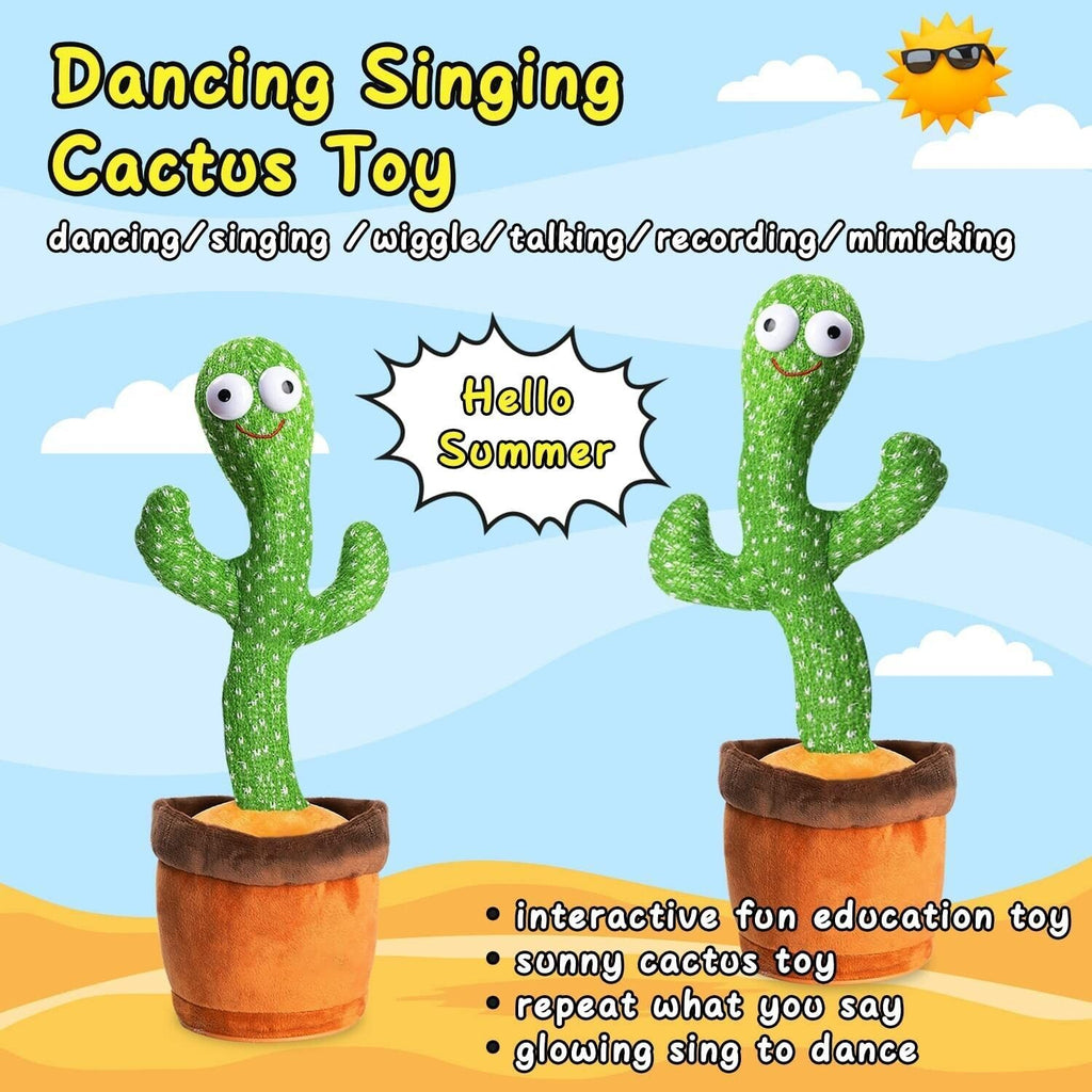 The Perfect Part - Dancing Cactus Plush Toy Doll Electronic Recording Shake With Song Funny Gift US