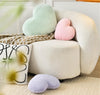 Bright Living - Heart Pillow Cute Fuzzy Pillows Throw Pillows for Bed Livingroom Home Decor Cushion Decorative Aesthetic Preppy Pillows Green,Large 19''x15''