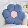 Bright Living - Flower Pillow Cute Decorative Throw Pillow with Faux Rabbit Fur Soft Daisy Plush Floor Cushion Aesthetic Flower Shaped Pillow Home Decor for Bed Sofa Couch (Dusty Blue, 17.7 Inch)