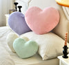 Bright Living - Heart Pillow Cute Fuzzy Pillows Throw Pillows for Bed Livingroom Home Decor Cushion Decorative Aesthetic Preppy Pillows Pink1,Large 19''x15''