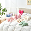 Bright Living - Dusty Blue Bow Pillow,12'' Bow Decorative Pillows with Faux Rabbit Fur,Soft Bow Throw Pillows Aesthetic Bow Shaped Pillow for Bed Sofa Couch Home Decor