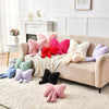 Bright Living - Dusty Blue Bow Pillow,12'' Bow Decorative Pillows with Faux Rabbit Fur,Soft Bow Throw Pillows Aesthetic Bow Shaped Pillow for Bed Sofa Couch Home Decor