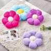 Bright Living - Lavender Flower Pillow, Cute Decorative Shaped Throw Pillow With Faux Rabbit Fur, 14.9'' Soft Plush Floor Pillows Room Decor for Bedroom Living Room