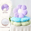 Bright Living - Lavender Flower Pillow, Cute Decorative Shaped Throw Pillow With Faux Rabbit Fur, 14.9'' Soft Plush Floor Pillows Room Decor for Bedroom Living Room