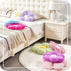 Bright Living - Lavender Flower Pillow, Cute Decorative Shaped Throw Pillow With Faux Rabbit Fur, 14.9'' Soft Plush Floor Pillows Room Decor for Bedroom Living Room