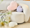 Bright Living - Throw Pillows Heart Pillow Cute Fuzzy Pillows for Bed Livingroom Home Decor Cushion Decorative Aesthetic Preppy Pillows White,Small 13''x10''