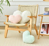 Bright Living - Heart Pillow Cute Fuzzy Pillows Throw Pillows for Bed Livingroom Home Decor Cushion Decorative Aesthetic Preppy Pillows Green,Small 13''x10''