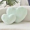 Bright Living - Heart Pillow Cute Fuzzy Pillows Throw Pillows for Bed Livingroom Home Decor Cushion Decorative Aesthetic Preppy Pillows Green,Small 13''x10''