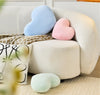 Bright Living - Heart Pillow Cute Fuzzy Pillows Throw Pillows for Bed Livingroom Home Decor Cushion Decorative Aesthetic Preppy Pillows Blue,Large 19''x15''