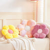 Bright Living - Flower Pillow Cute Decorative Throw Pillow with Faux Rabbit Fur Soft Daisy Plush Floor Cushion Aesthetic Flower Shaped Pillow Home Decor for Bed Sofa Couch (Yellow 14.9 Inch)