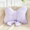 Bright Living - Lavender Bow Pillow, Soft Bow Decorative Pillows with Faux Rabbit Fur, Cute 12'' Bow Throw Pillows, Aesthetic Home Decor Bow Shaped Plush Pillow for Bedroom Sofa Couch