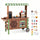 inQ Boutique - Toddler Wooden Play Food Truck Cart on Wheels, All-in-One Grocery Stand with Storage Cabinet Box, Realistic Kitchen Pretend Play Set for Social Skill & Fine Motor Development Ages 3+