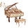 Music Park - 3d Wooden Puzzle Piano Can be played Handmade Assembly Model kit DIY Crafts Holidays birthdays Christmas Gifts