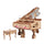 Music Park - 3d Wooden Puzzle Piano Can be played Handmade Assembly Model kit DIY Crafts Holidays birthdays Christmas Gifts