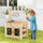 inQ Boutique - Kids Outdoor Mud Kitchen Playset, Realistic Stoves/Sink with Utensils & Chalkboard for Creative Play