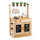 inQ Boutique - Kids Outdoor Mud Kitchen Playset, Realistic Stoves/Sink with Utensils & Chalkboard for Creative Play