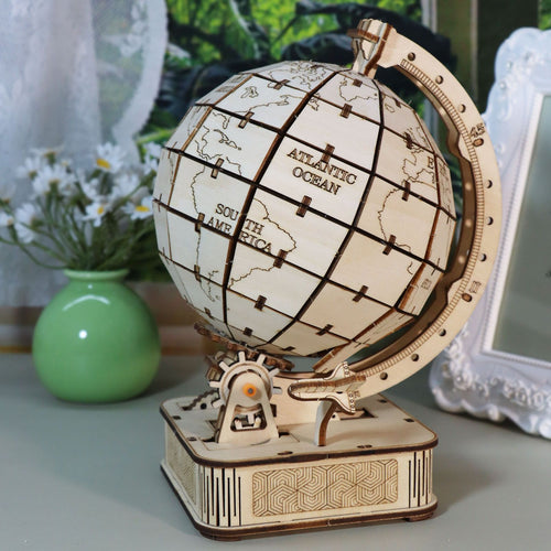 Music Park - 3D Wooden Puzzle Globe. Model kits DIY Crafts Handmade Christmas Gifts