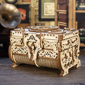 Music Park - 3D Wooden Puzzle model Kits Antique Jewel Box DIY Home Decoration Model Birthday or Christmas Gifts