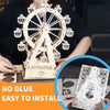 Music Park - 3d Wooden Puzzle Gear Ferris Wheel Music Box You Are My Sunshine Handmade Assembly Model Kit Holidays Brthdays Christmas Gifts