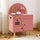 inQ Boutique - Pink Wooden Kids Play Kitchen with Interactive Stove & Sink, ASTM/CPSIA Compliant Pretend Cooking Set for Ages 3+