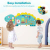 inQ Boutique - 11-in-1 Dinosaur Activity Wall Busy Board Panels-- Wooden Sensory Toy-Green