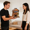 Music Park - 3d wooden puzzle for adults Noren Food House book nook with lights model kit dollhouse DIY miniature house Birthday and Christmas gifts