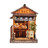 Music Park - 3d wooden puzzle for adults Noren Food House book nook with lights model kit dollhouse DIY miniature house Birthday and Christmas gifts