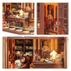 Music Park - 3d wooden puzzle for adults Athena's Study of Wisdom book nook with lights model kit dollhouse DIY miniature house Birthday and Christmas gifts