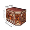 Music Park - 3d wooden puzzle for adults Athena's Study of Wisdom book nook with lights model kit dollhouse DIY miniature house Birthday and Christmas gifts