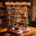 Music Park - 3d wooden puzzle for adults Winding Lane Library book nook with lights model kit dollhouse DIY miniature house Birthday and Christmas gifts