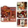 Music Park - 3d wooden puzzle for adults Old Lane Sound Box House book nook with lights model kit dollhouse DIY miniature house Birthday and Christmas gifts