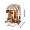 Music Park - 3d wooden puzzle for adults Seasonal Fresh Depot book nook with lights model kit dollhouse DIY miniature house Birthday and Christmas gifts