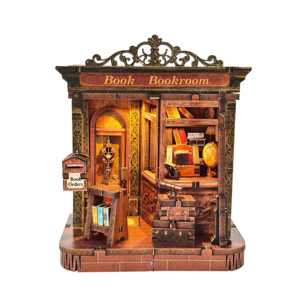 Music Park - 3d wooden puzzle for adults Paper Cottage book nook with lights model kit dollhouse DIY miniature house Birthday and Christmas gifts