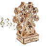 Music Park - 3D Wooden Puzzles Music Box Ferris Wheel DIY Crafts Handmade Model Kits for Women Birthday Gifts
