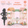 inQ Boutique - 3-Tier Dollhouse with 7 Rooms & 31 Cute Furniture, MDF+Pine Wood Corner Design Kids Toy