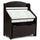 inQ Boutique - Dark Brown Multifunctional Kids Storage Cabinet with Large Capacity Toy Box and Display Shelf, Safe Rounded Corner Children Organizer for Toys Books