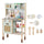 inQ Boutique - Green wooden children's play kitchen, interactive light/sound stove, with microwave/oven/blackboard storage options