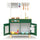 inQ Boutique - Green Kids Play Kitchen with Realistic Faucet & Ice Dispenser, Anti-Tipping Pretend Cooking Set for Ages 3-6