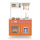 inQ Boutique - Orange Kids Play Kitchen with Realistic Faucet & Ice Dispenser, Anti-Tipping Pretend Cooking Set for Ages 3-6